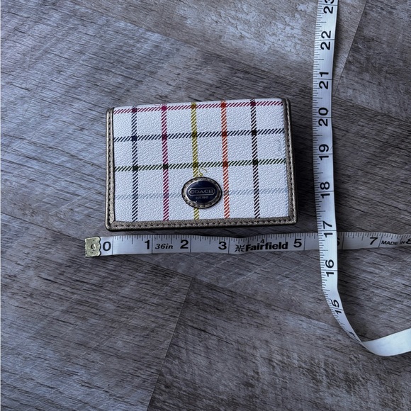 Coach peyton tattersall plaid wallet / card holder - Picture 4 of 6